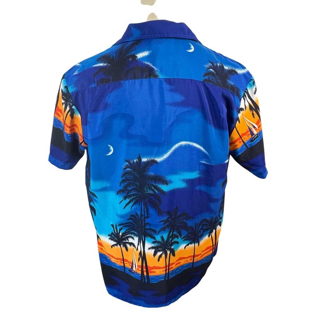 Kennington LTD California Mens XL Aloha Hawaiian Tropical Palm‎ Trees Sunset - Picture 3 of 4